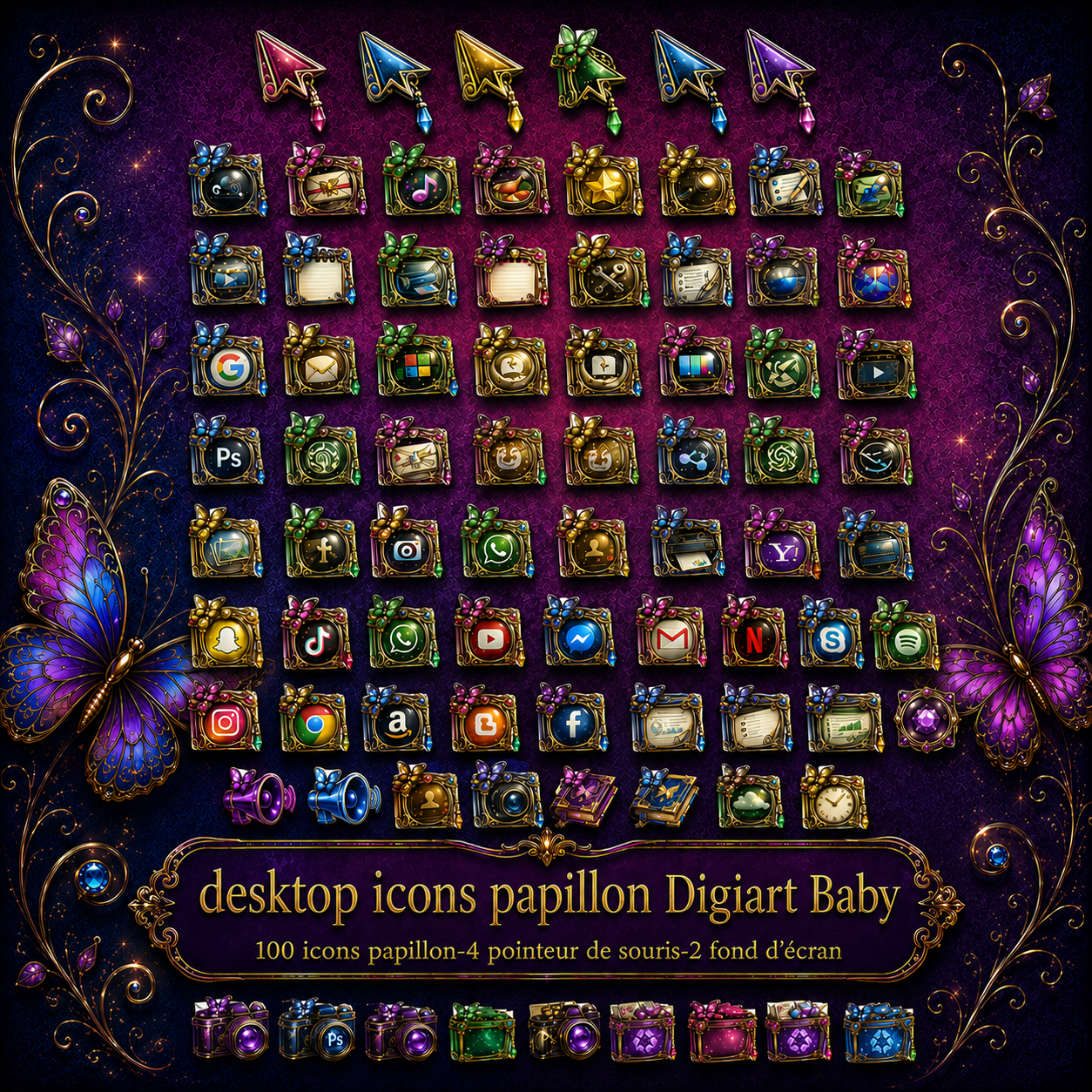 (image for) Desktop icones papillon